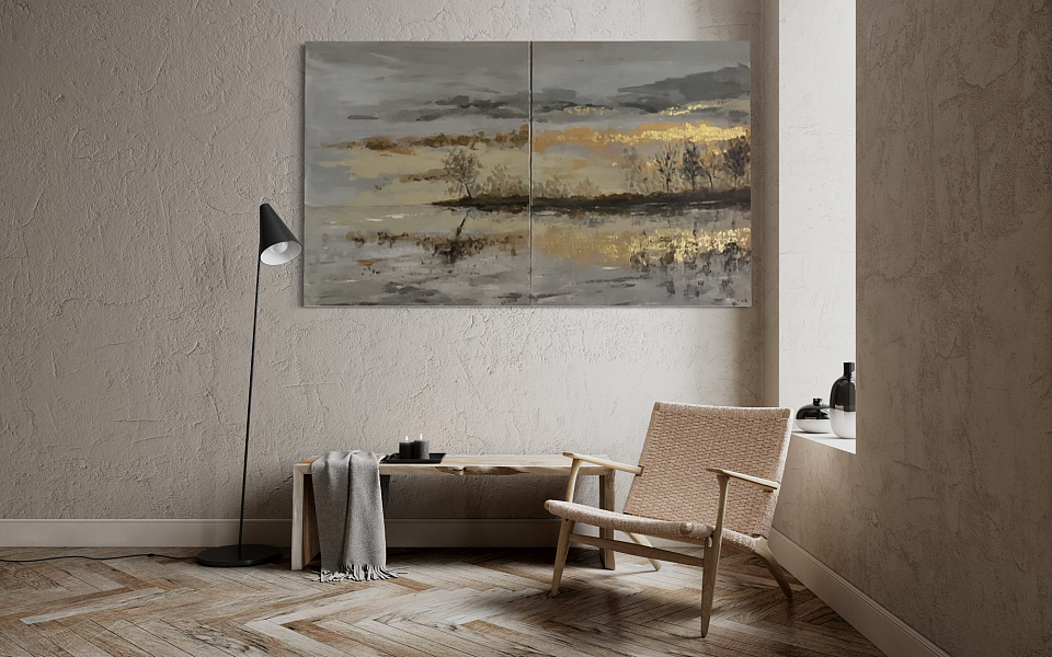 Carton entoilé in situ